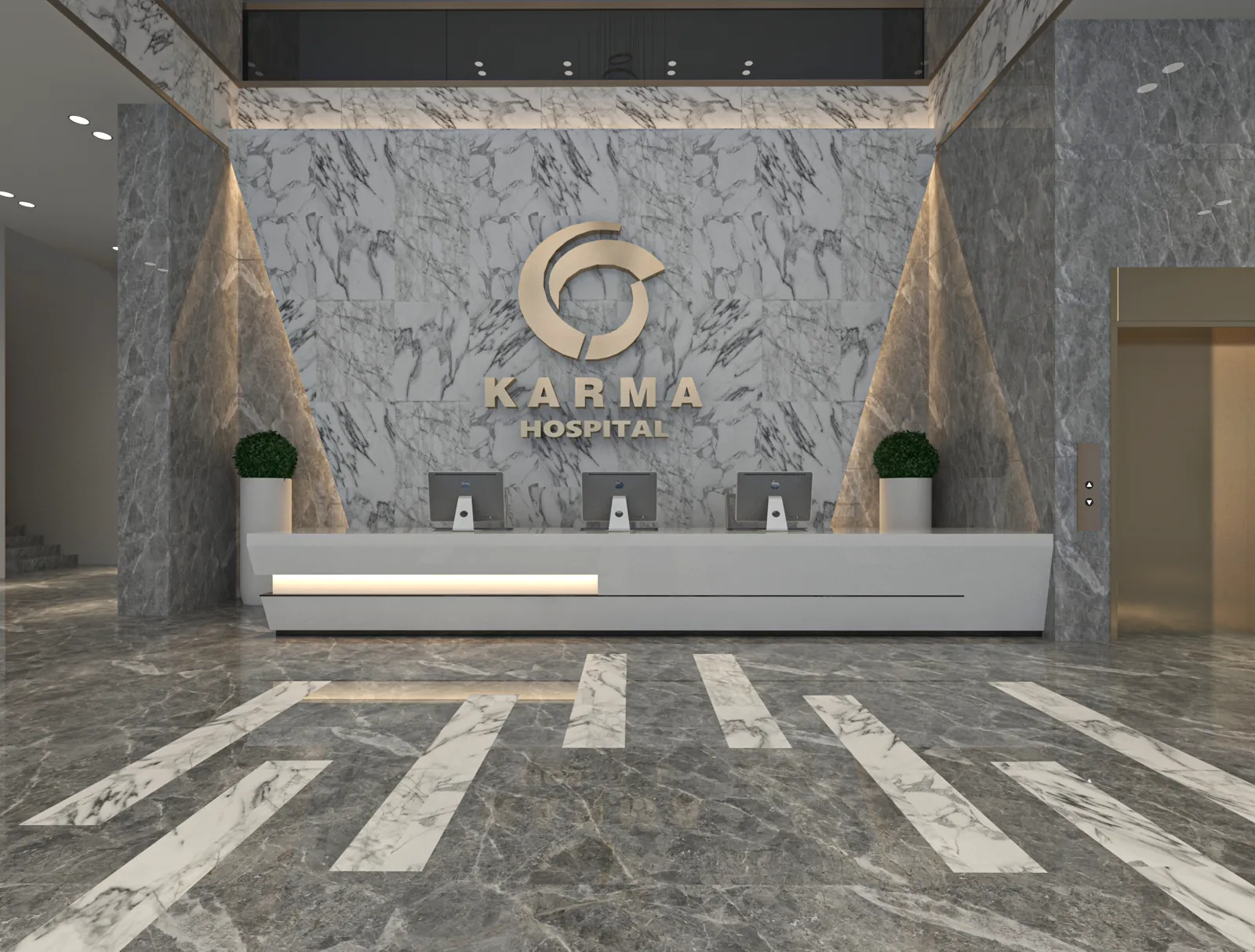 Reception desk · hospital