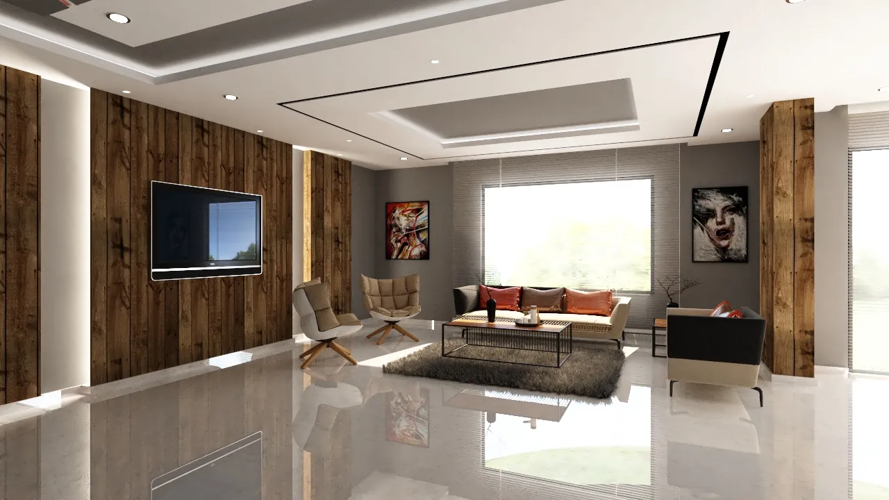 Living room · feature wall