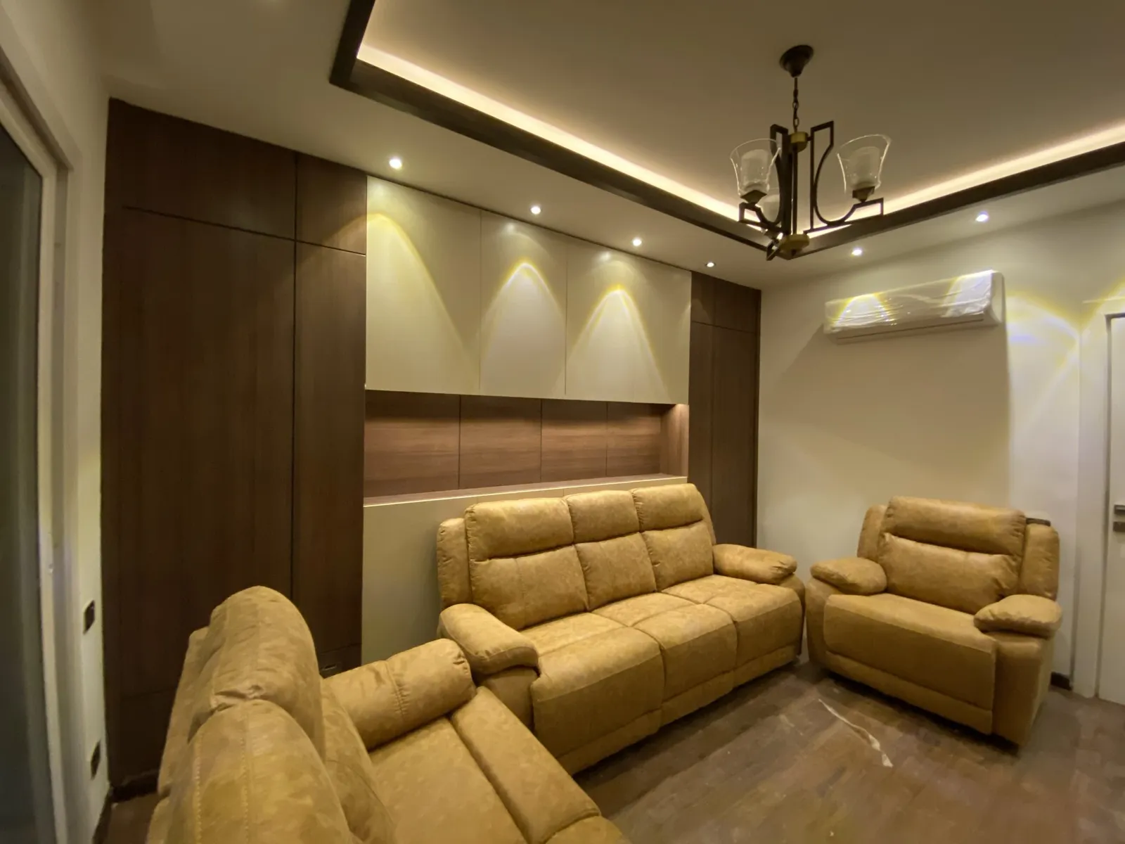 Private residential and finishing · Living room · delivered finishing