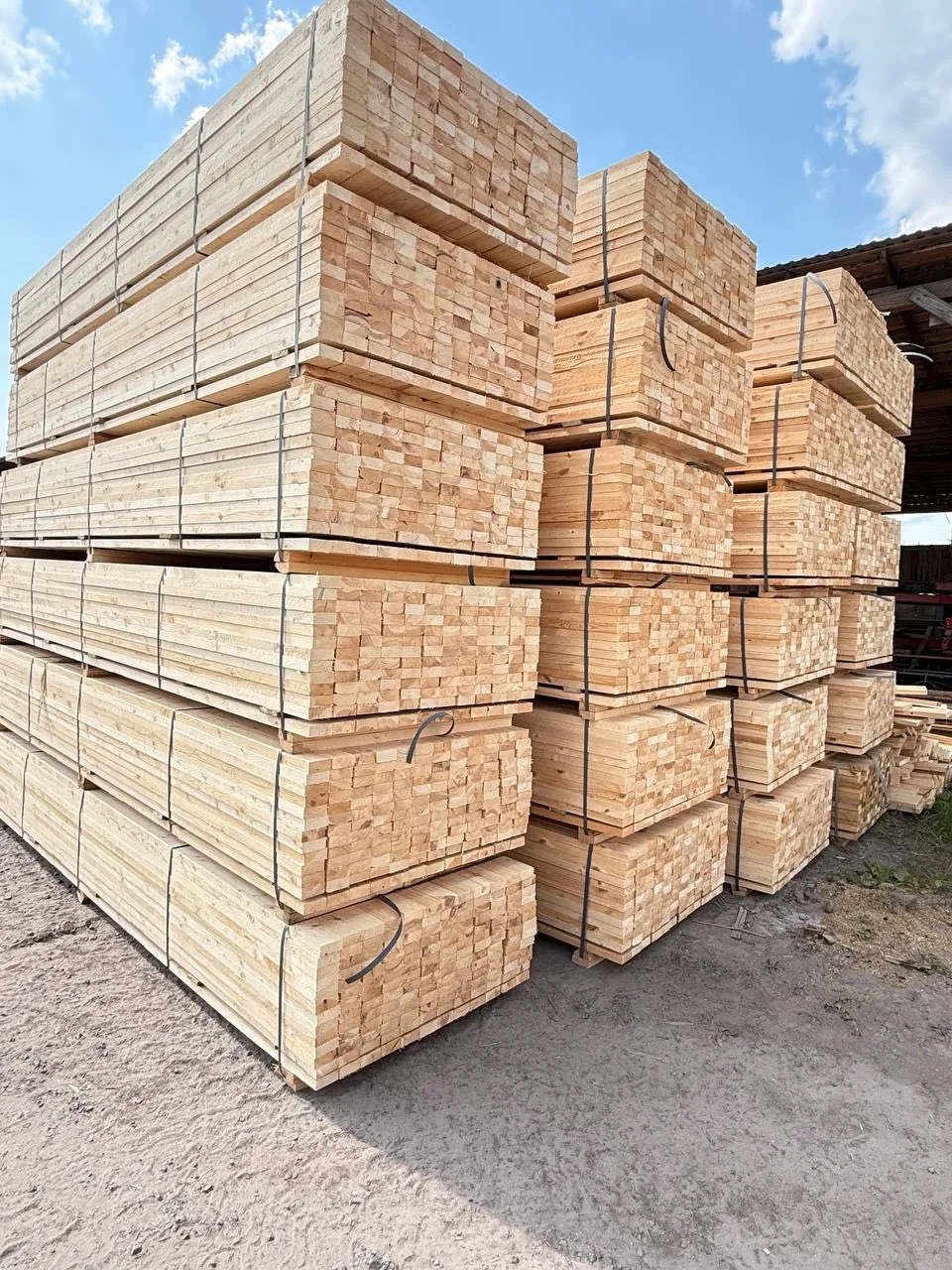 Bundled sawn pine · product photography